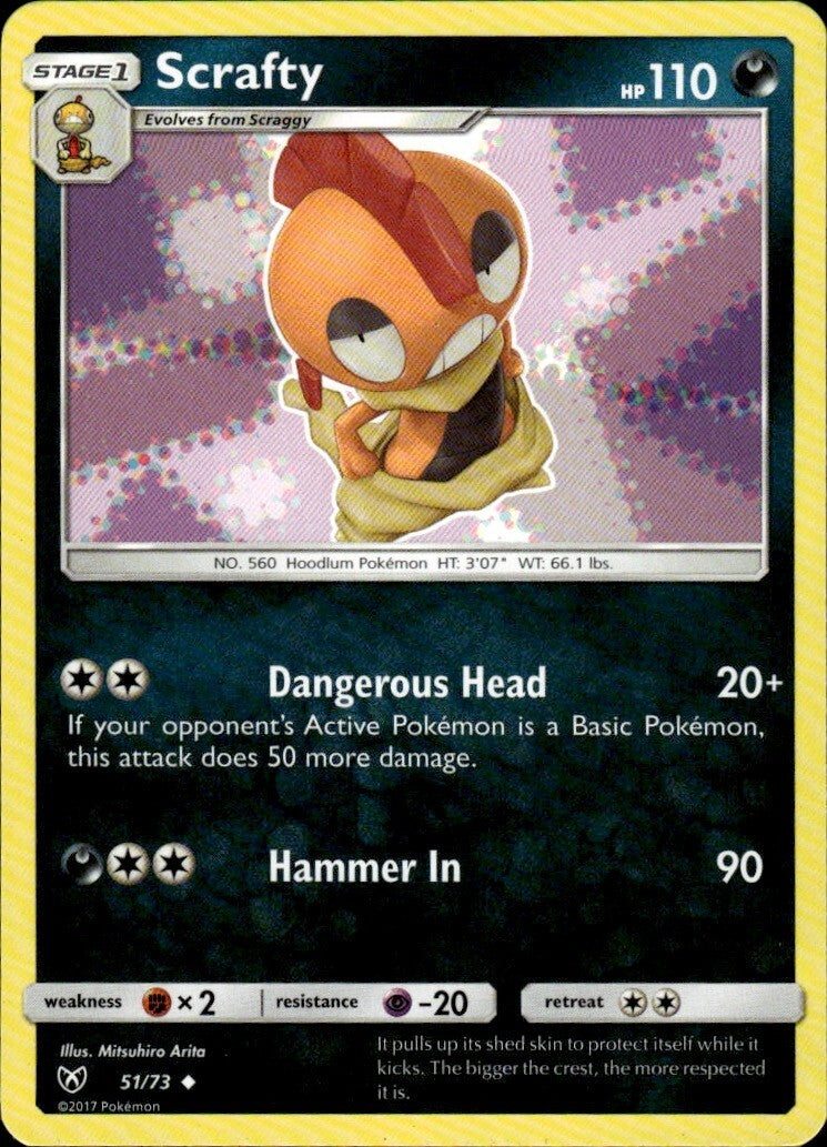 Scrafty Uncommon Shining Legends 51/73 NM