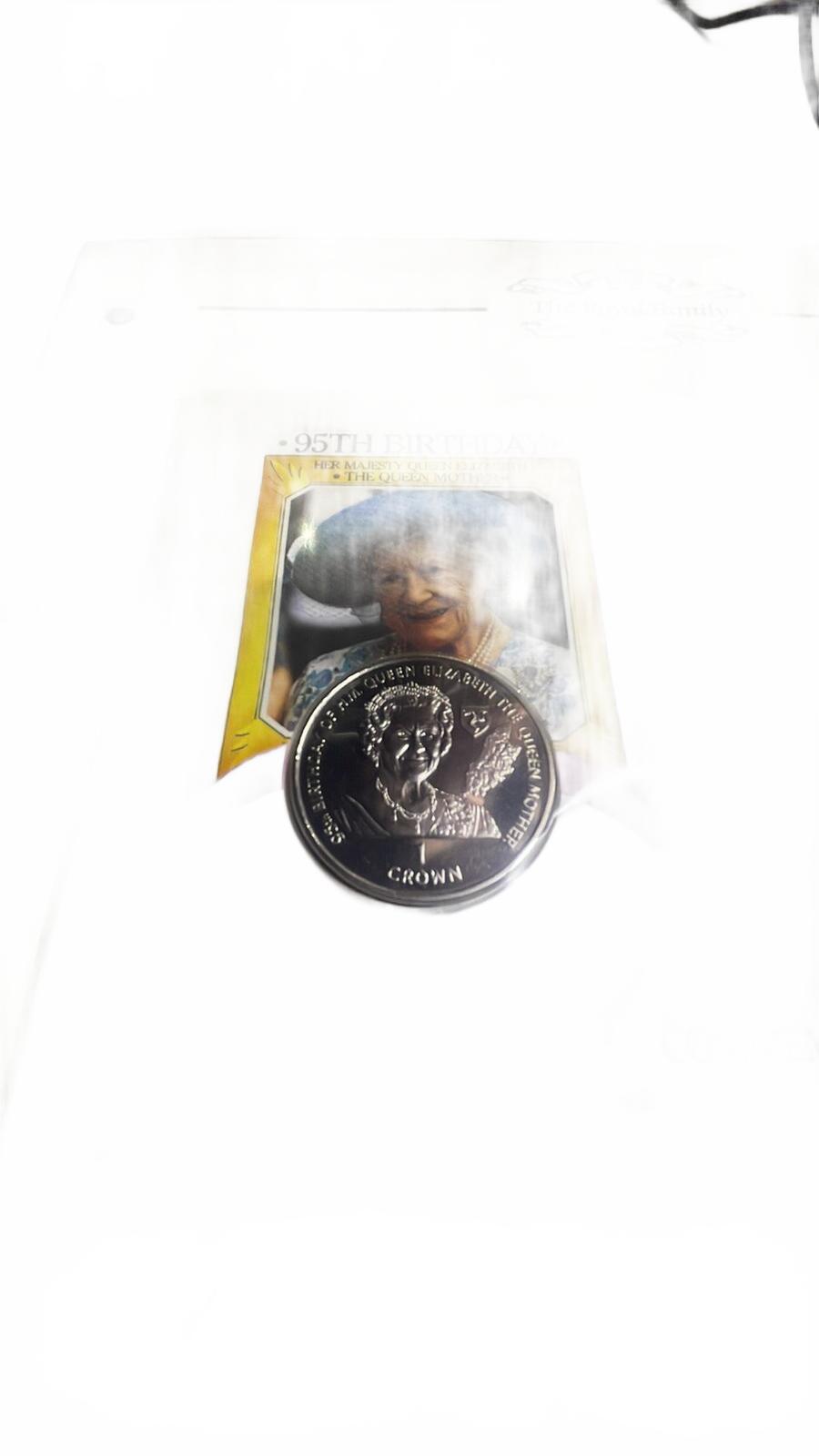 Isle of Man 1995 Queen Mother 95th Birthday Commemorative Coin Cover