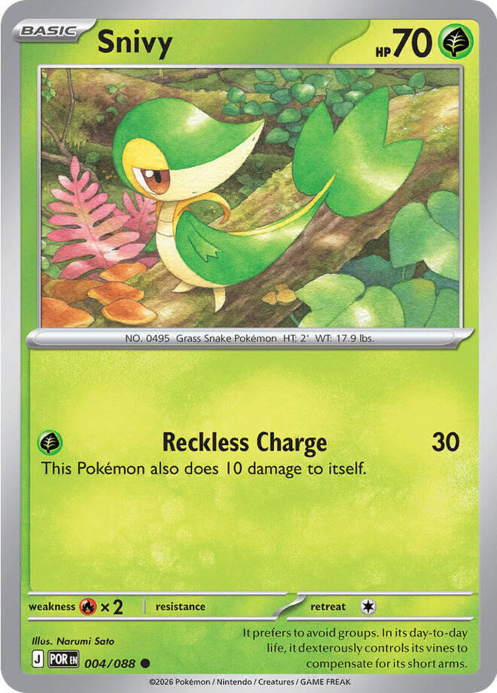Snivy Common ME03: Perfect Order 004/088 NM