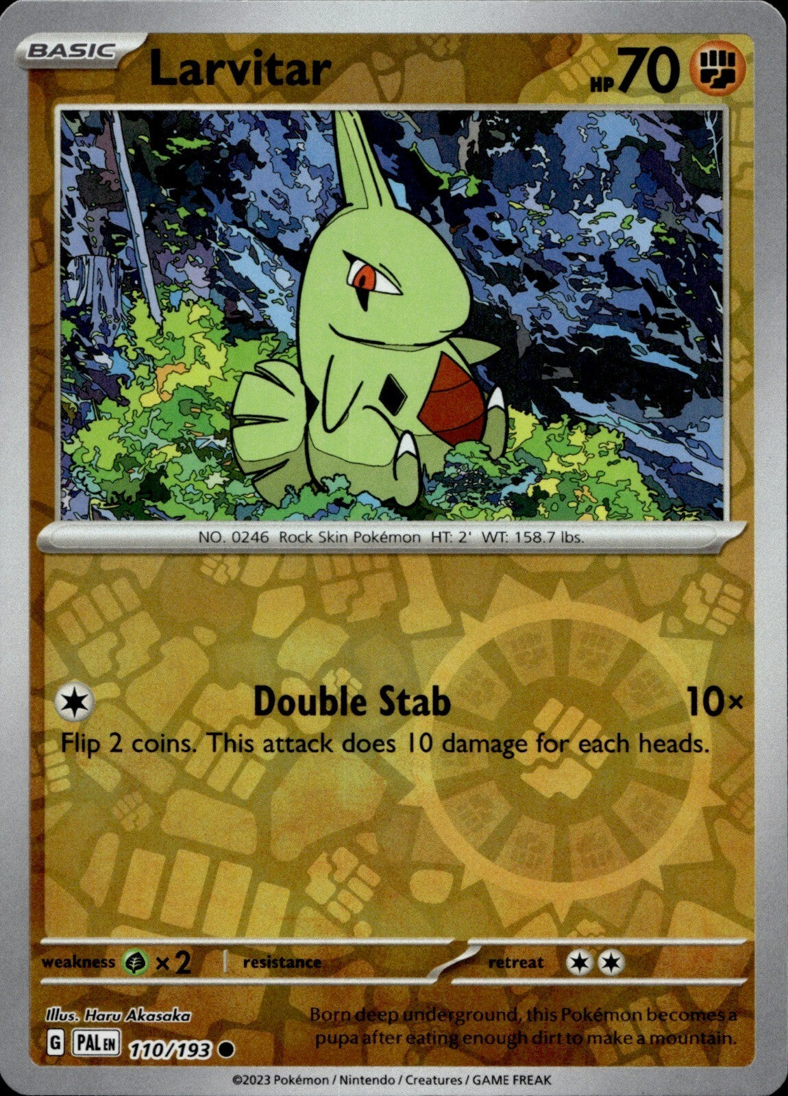 Larvitar Common SV02: Paldea Evolved 110/193 NM