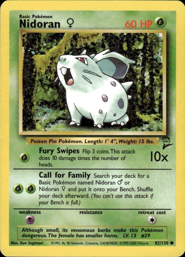 Nidoran F Common Base Set 2 082/130 NM