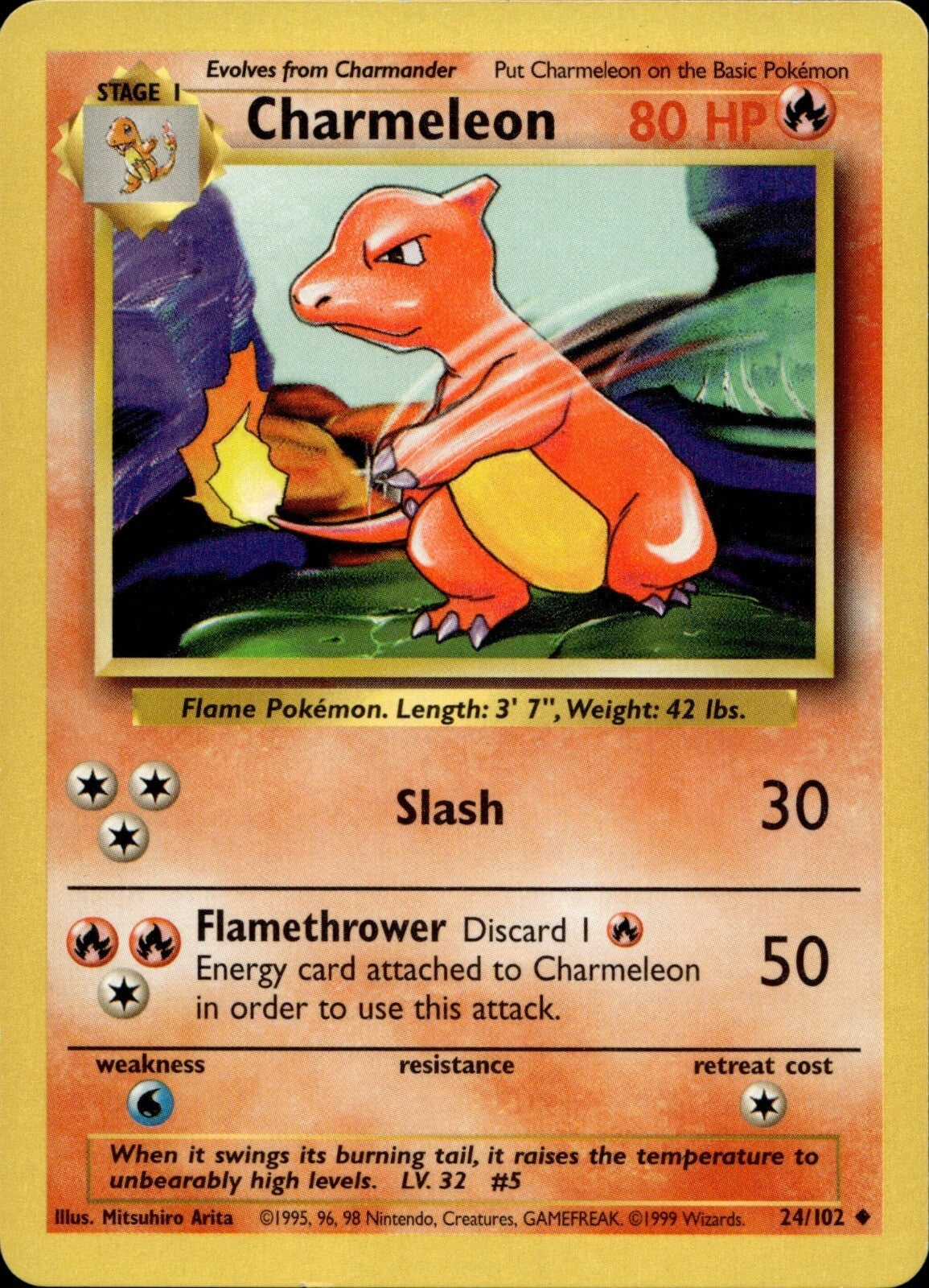 Charmeleon Uncommon Base Set 024/102 NM