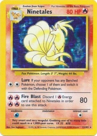 Ninetales Holo Rare Base Set 012/102 HP