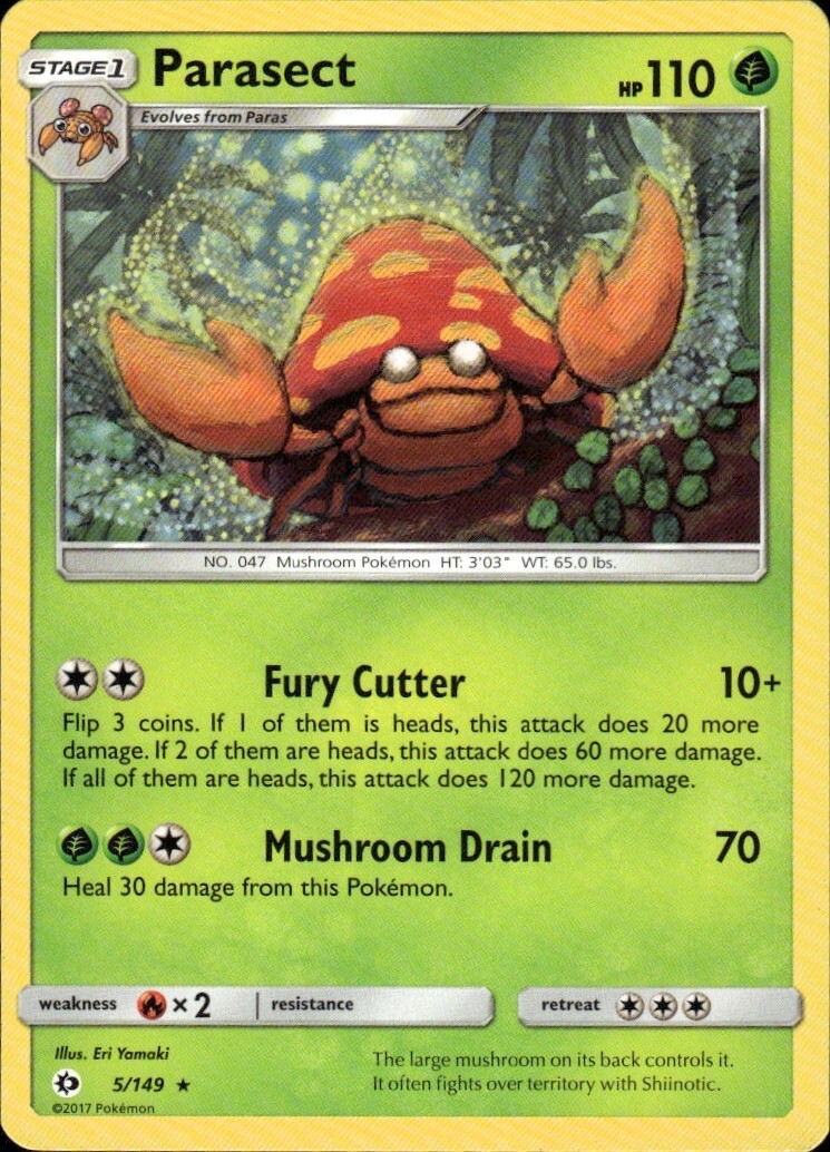 Parasect Rare SM Base Set 5/149 NM