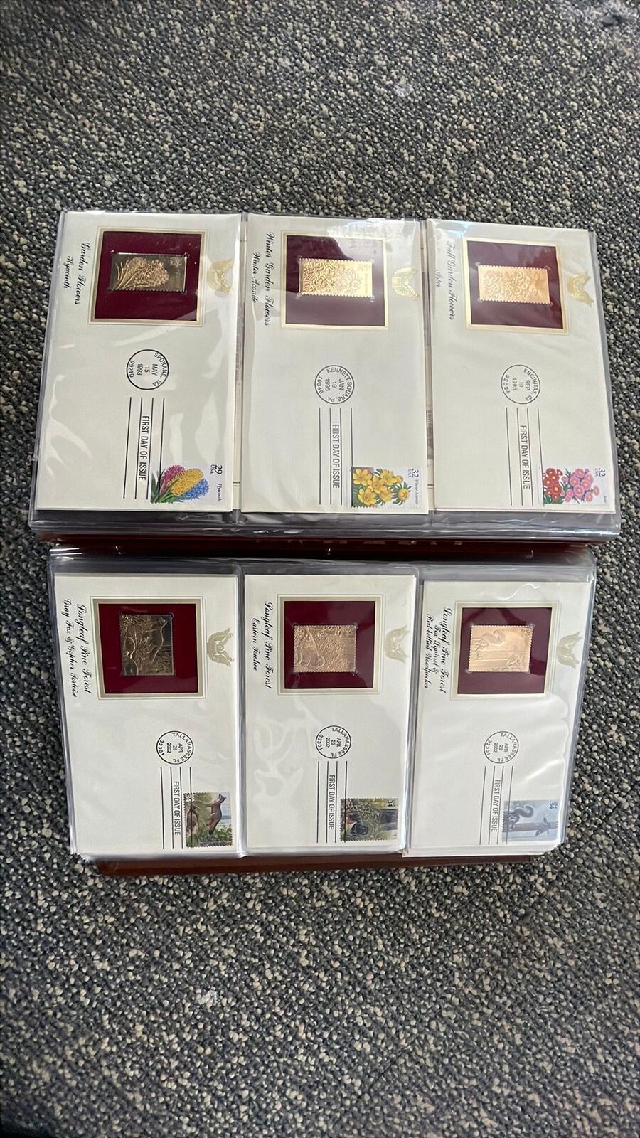 Gold Plated Stamps of United States Collection Book
