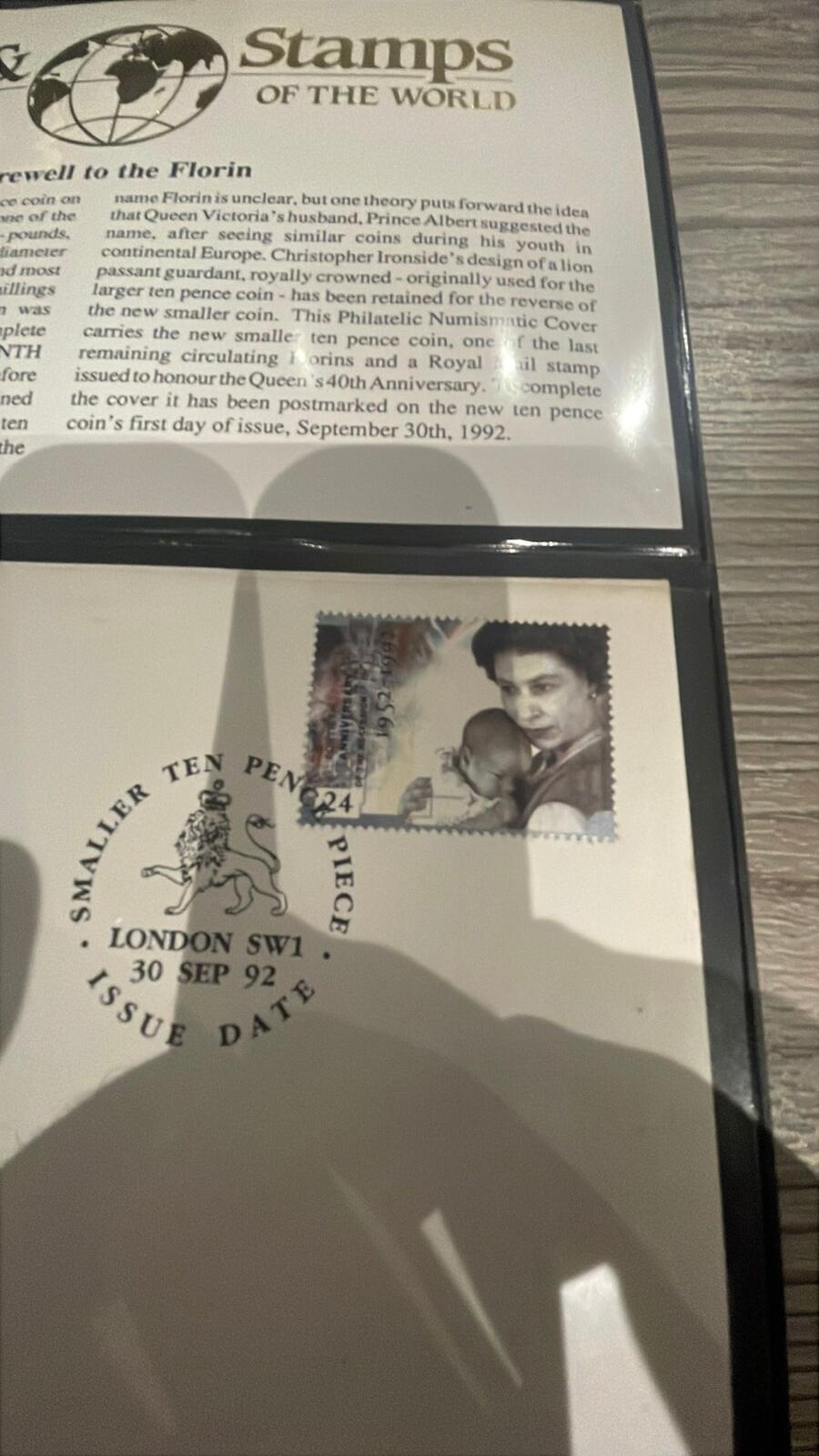 NGC Commemorative Cover with 1992 Farewell to the Florin British Coins