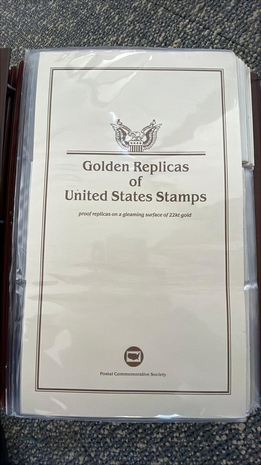 Gold Plated Stamps of United States Collection Book