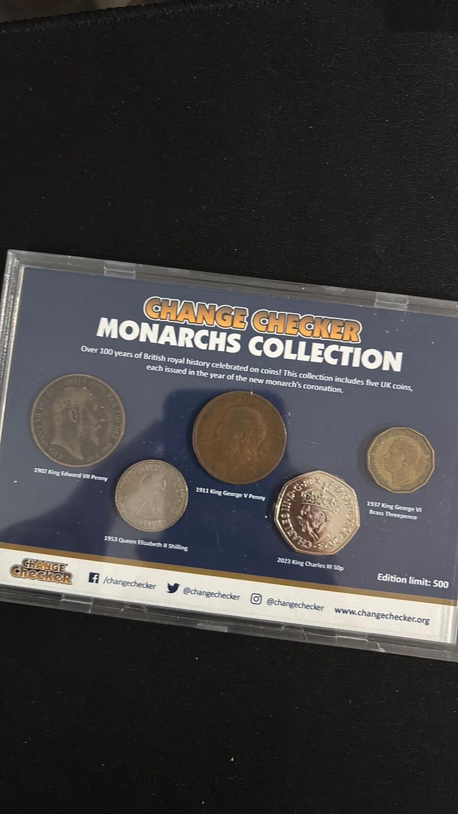 Change Checker Monarchs Collection British Coins Set