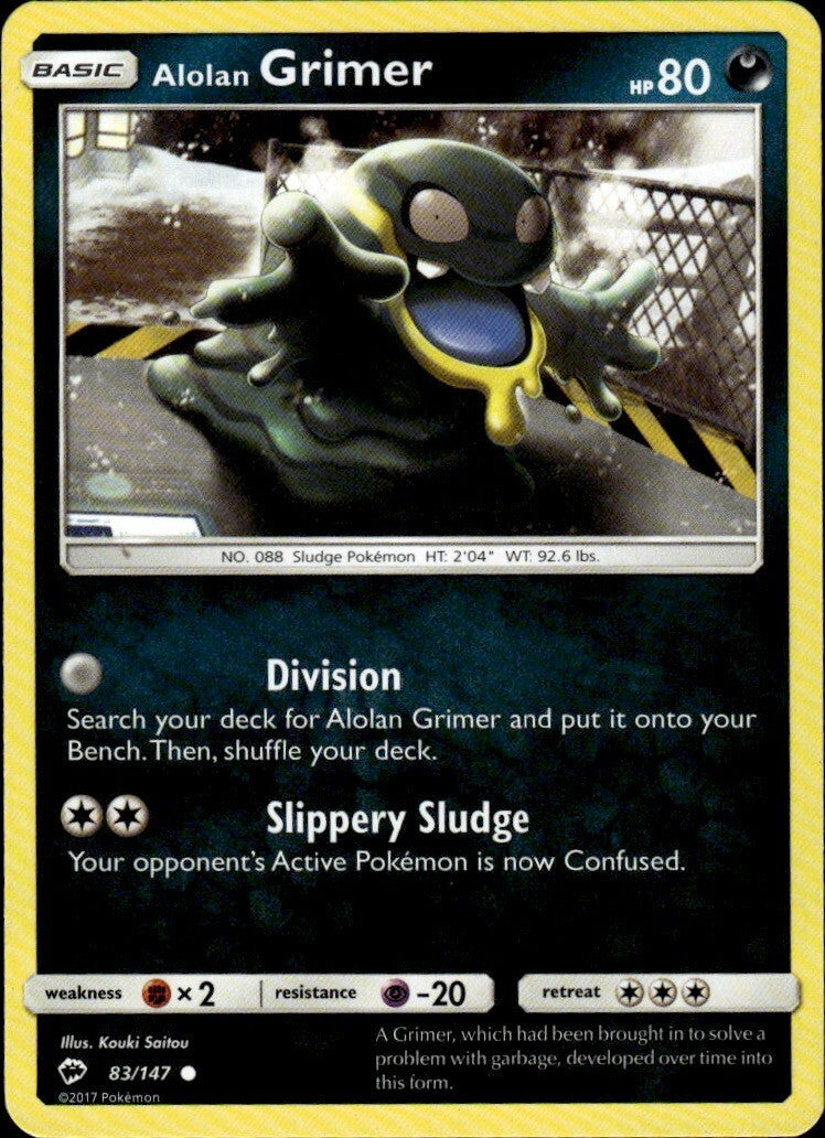 Alolan Grimer Common SM - Burning Shadows 83/147 NM