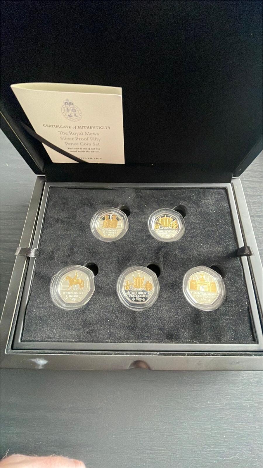 The Royal Mews 2024 Silver Proof Fifty Pence Coin Set