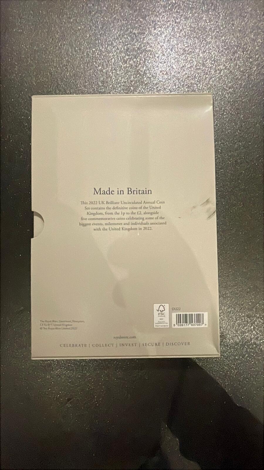 The Royal Mint 2022 United Kingdom Brilliant Uncirculated Annual Coin Set