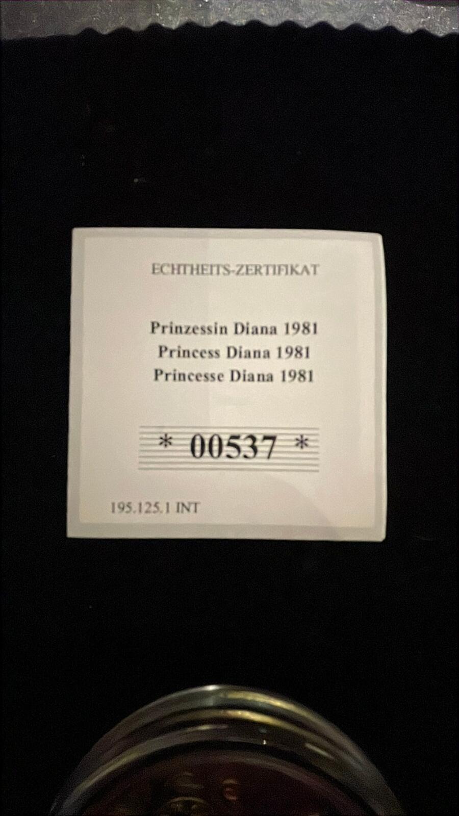 Princess Diana 1981 Gold Plated Collectible Medal