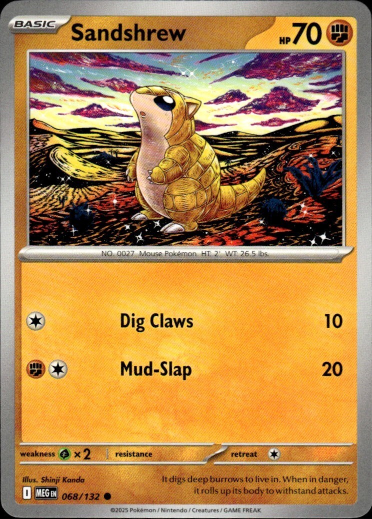 Sandshrew Common ME01: Mega Evolution 068/132 NM