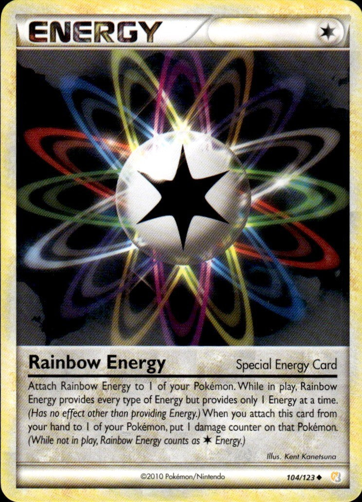 Rainbow Energy Uncommon HeartGold SoulSilver 104/123 NM