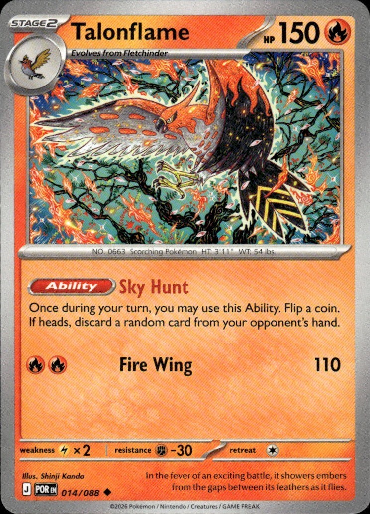 Talonflame - Uncommon ME03: Perfect Order 014/088 NM