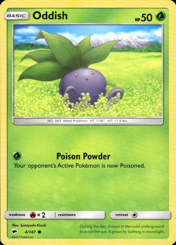 Oddish Common SM - Burning Shadows 4/147 NM