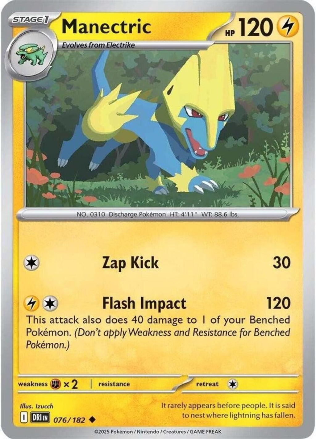 Manectric Uncommon SV10: Destined Rivals 076/182 NM