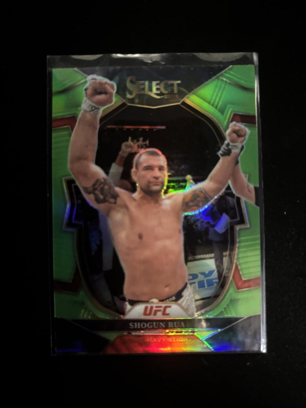 Shogun Rua Neon Green Prizms Panini Select UFC - Neon Green Prizms 99 NM