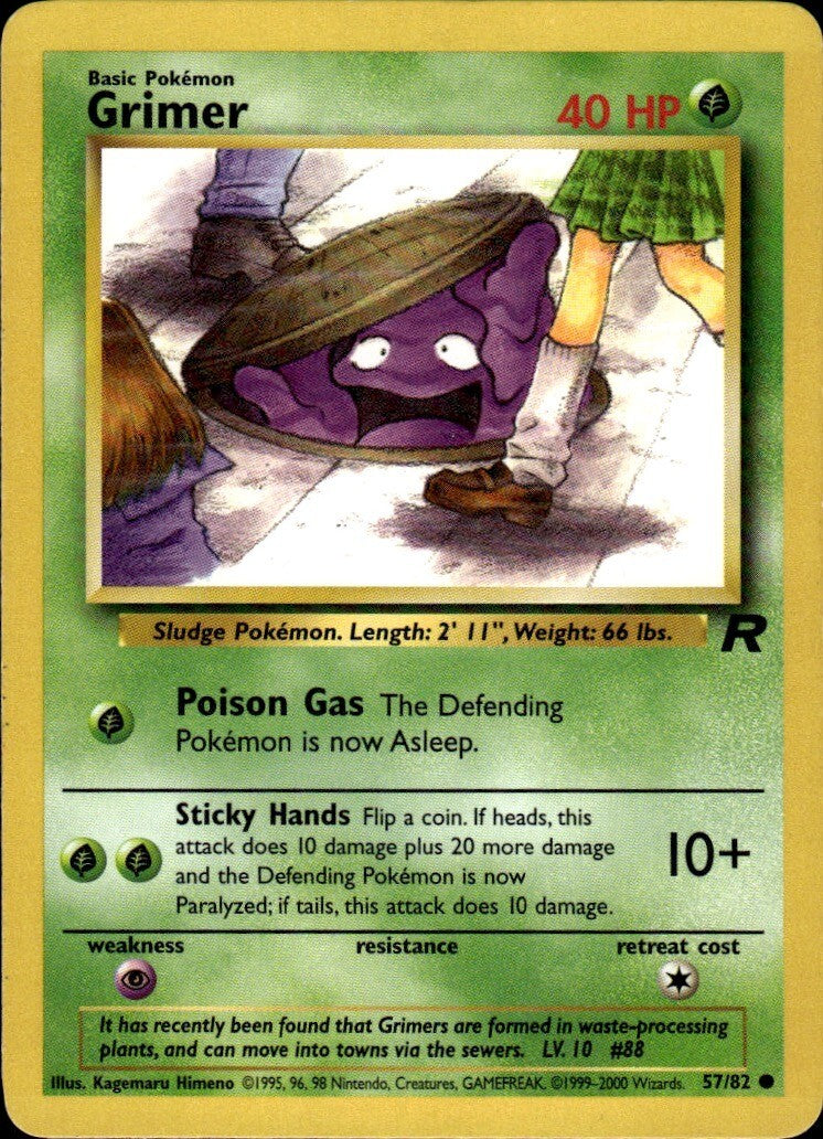 Grimer Unlimited Common Team Rocket 57/82 NM