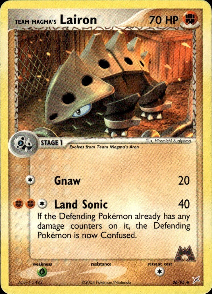 Team Magma's Lairon Uncommon Team Magma vs Team Aqua 36/95 NM