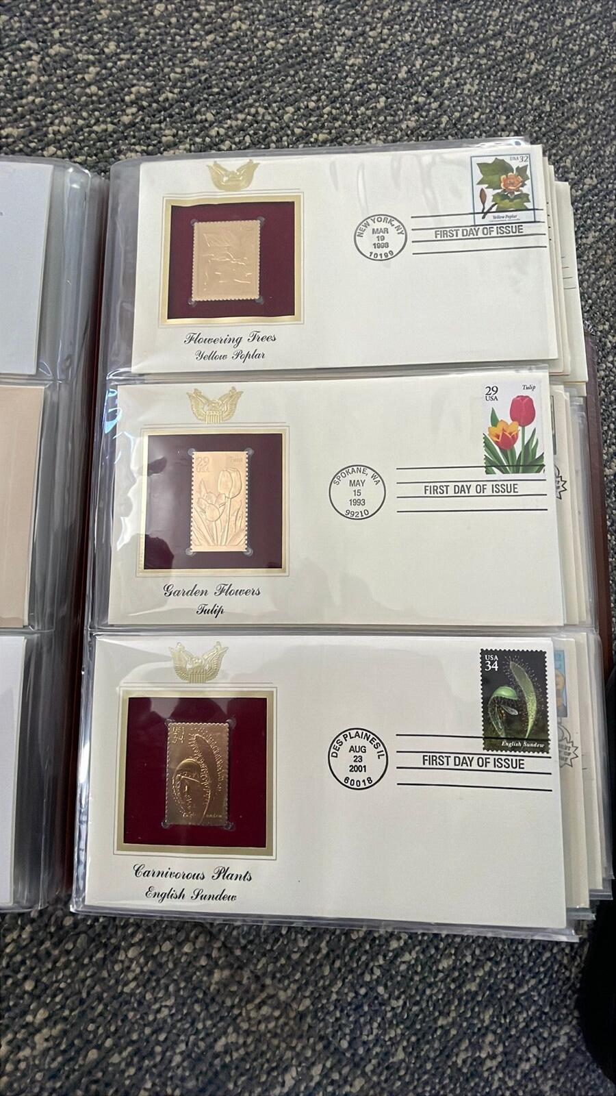 Gold Plated Stamps of United States Collection Book