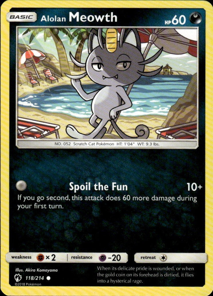 Alolan Meowth Common SM - Lost Thunder 118/214 NM
