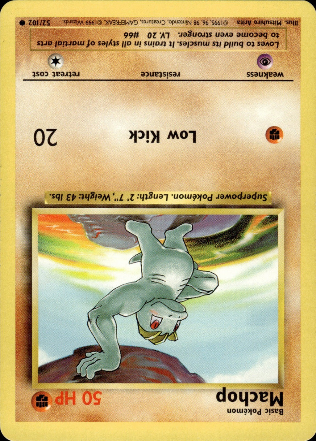 Machop Common Base Set 052/102 NM