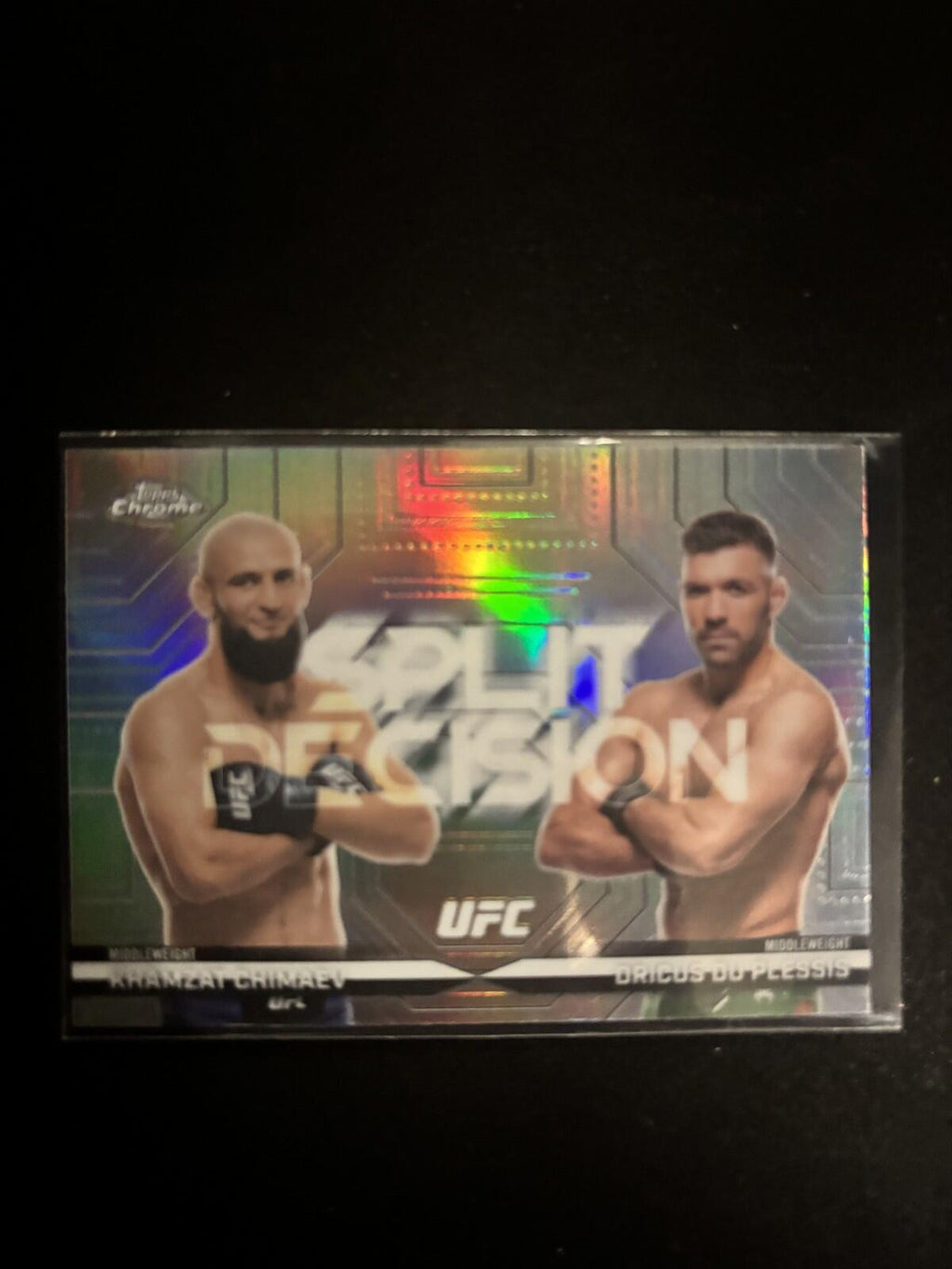 2026 Topps Chrome UFC SPLIT DECISION CARD KHAMZAT CHIMAEV & DU PLESSIS - SP-8