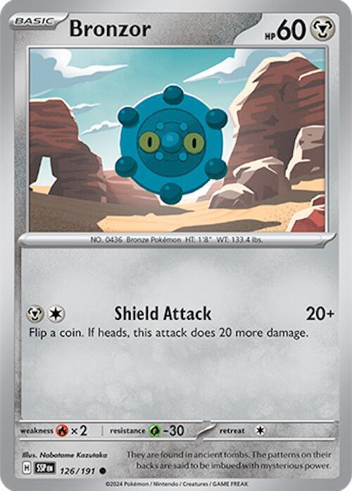 Bronzor Reverse Holo Common SV08: Surging Sparks 126/191 NM