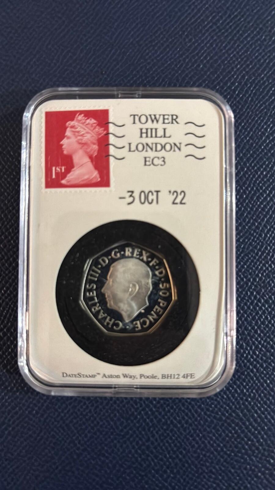 UK 2022 Silver 50p Proof Coin 8g .925 Silver