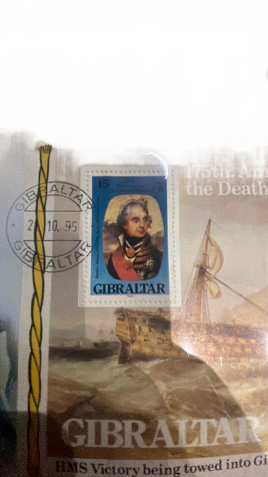 Gibraltar 190th Anniversary Battle of Trafalgar Commemorative Coin Cover 1995