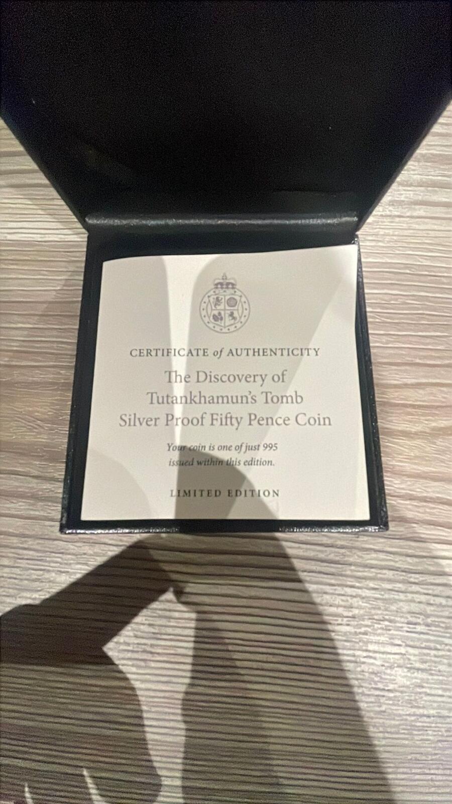 Isle of Man 2023 Silver Proof Fifty Pence Coin - Tutankhamun's Tomb