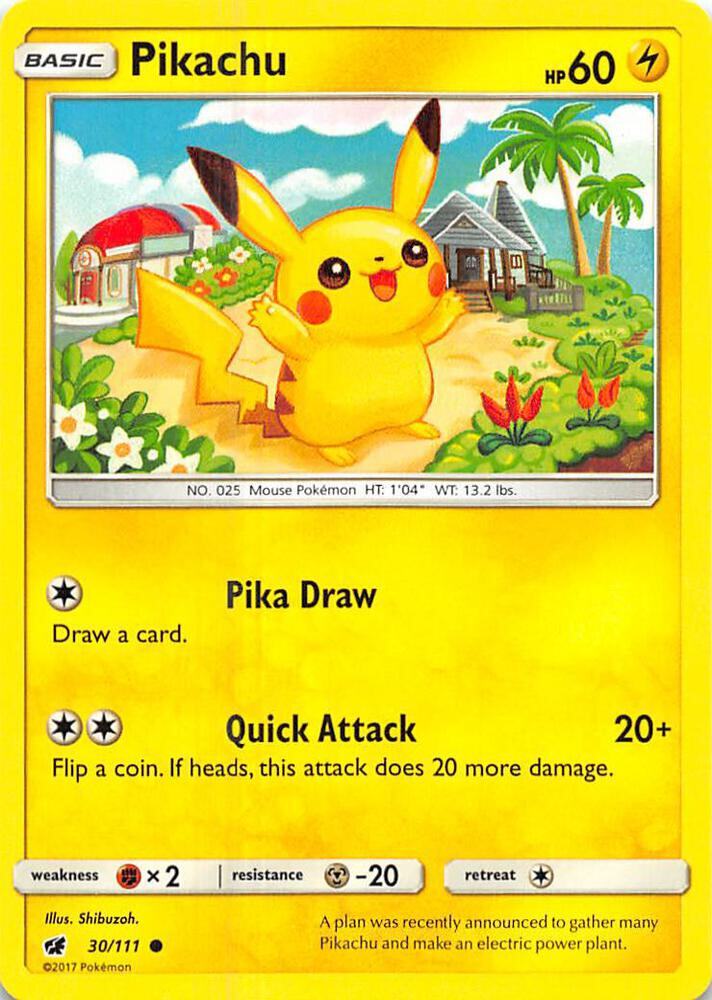 Pikachu Common SM - Crimson Invasion 30/111 - PACK FRESH