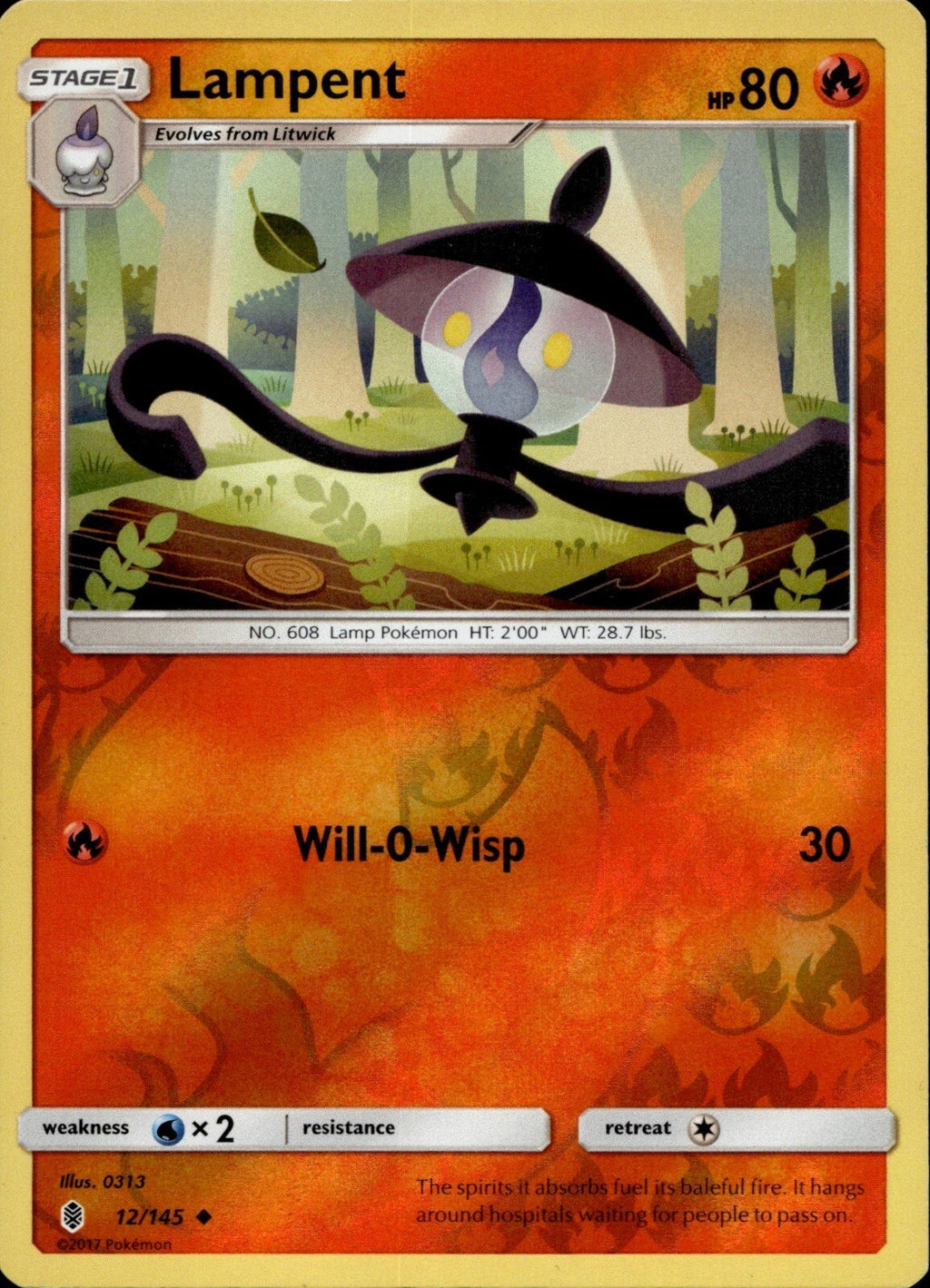 Lampent Uncommon SM - Guardians Rising 12/145 NM