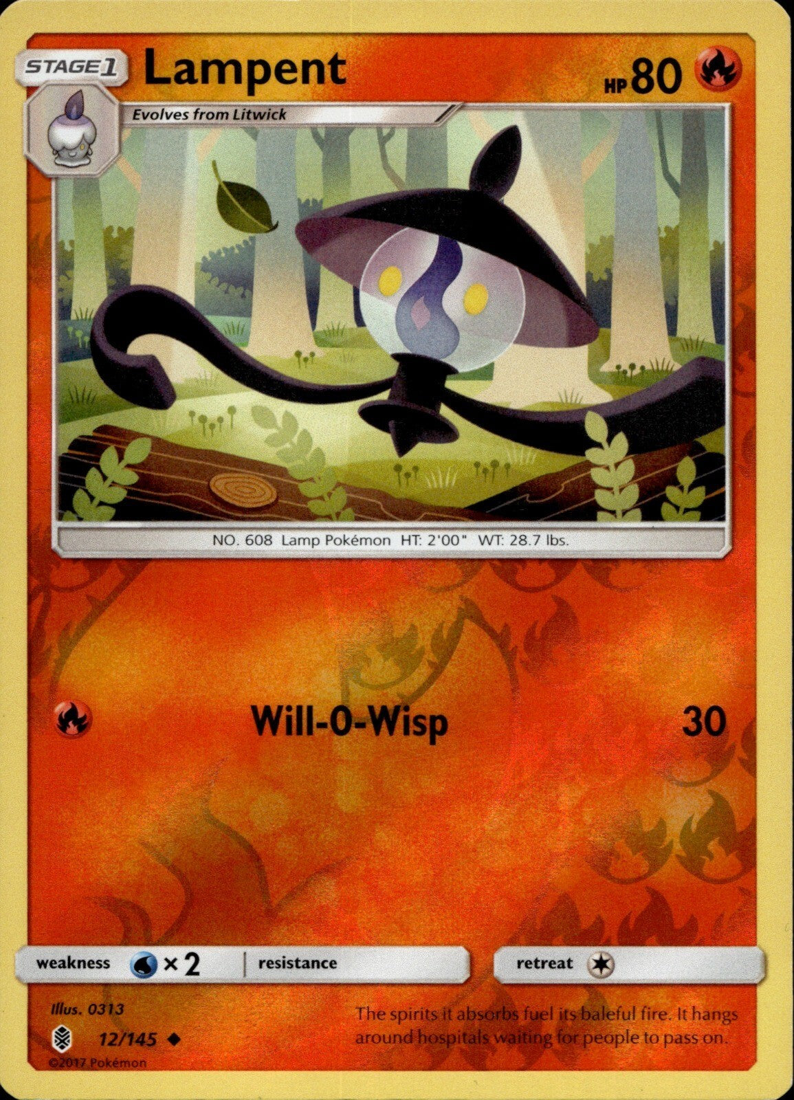 Lampent Uncommon SM - Guardians Rising 12/145 NM