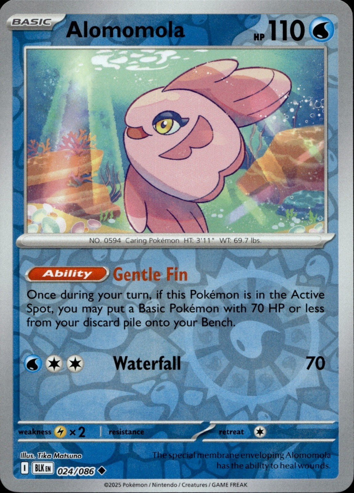 Alomomola (Poke Ball Pattern) Holo Uncommon SV: Black Bolt 024/086 NM