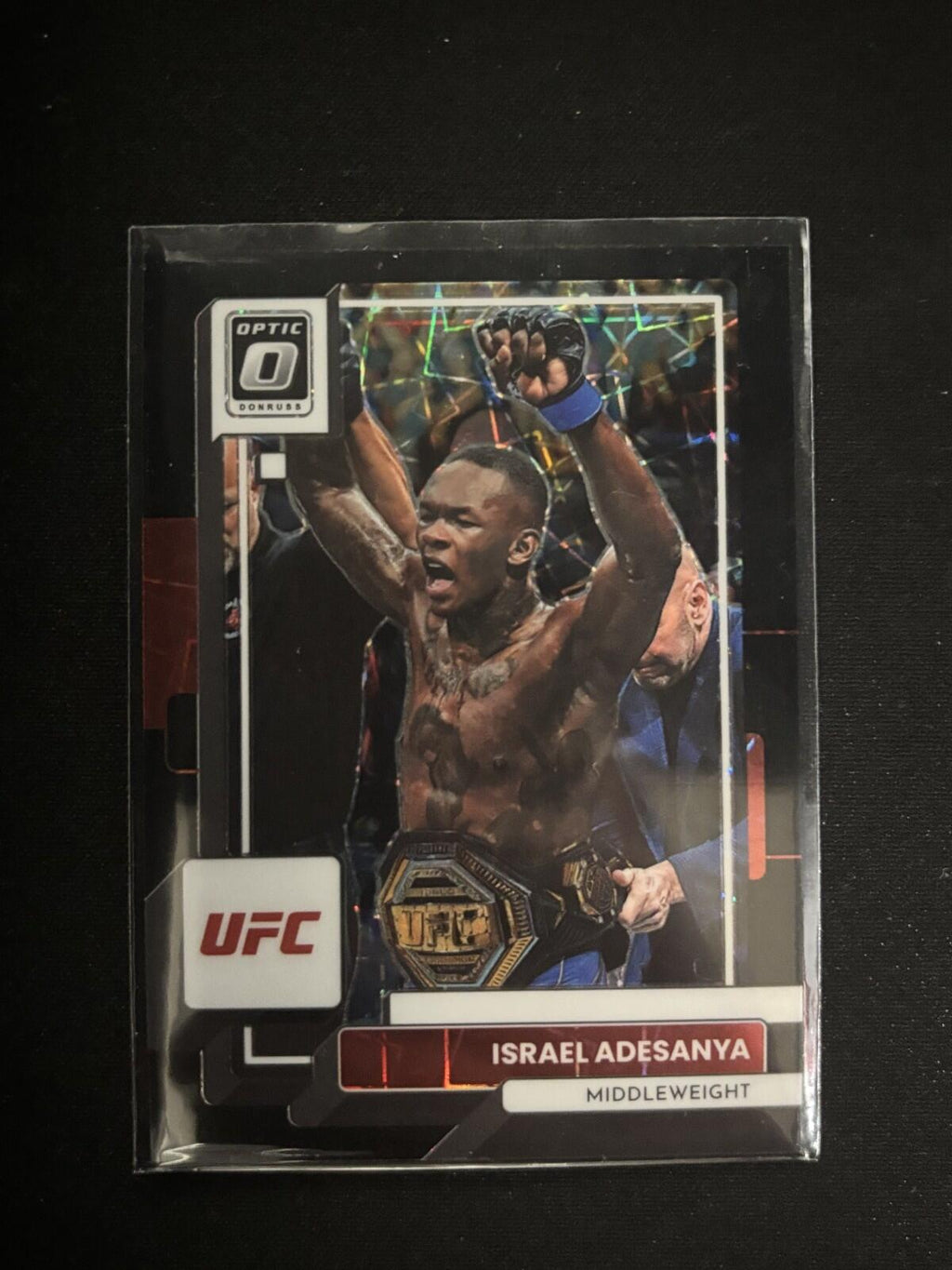 Israel Adesanya Black Velocity Donruss Optic UFC - Black Velocity 73 NM - 17/39