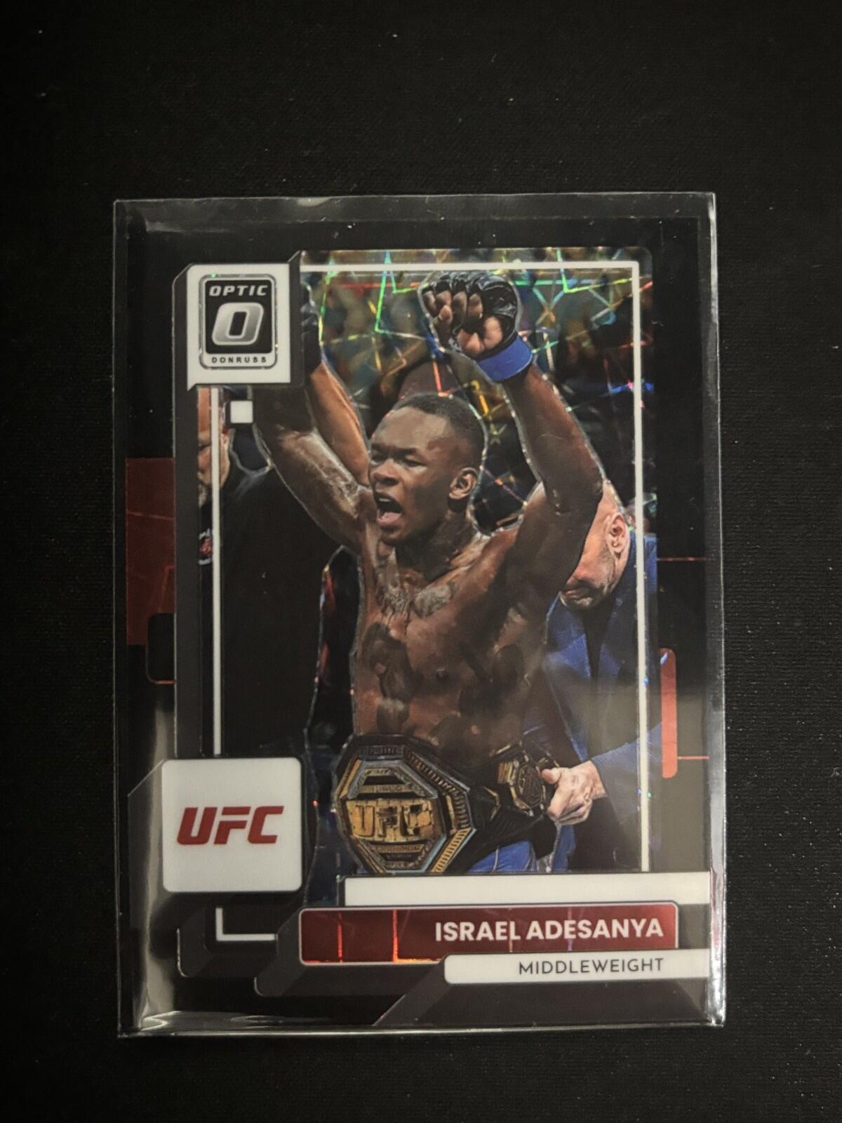 Israel Adesanya Black Velocity Donruss Optic UFC - Black Velocity 73 NM - 17/39