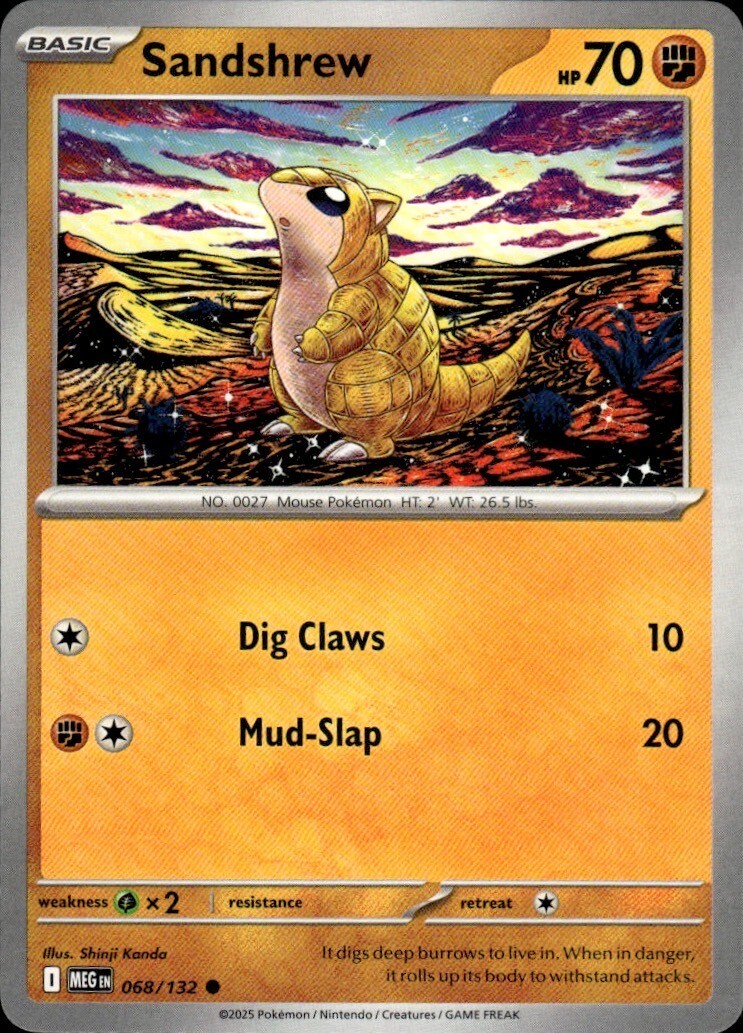 Sandshrew Common ME01: Mega Evolution 068/132 NM