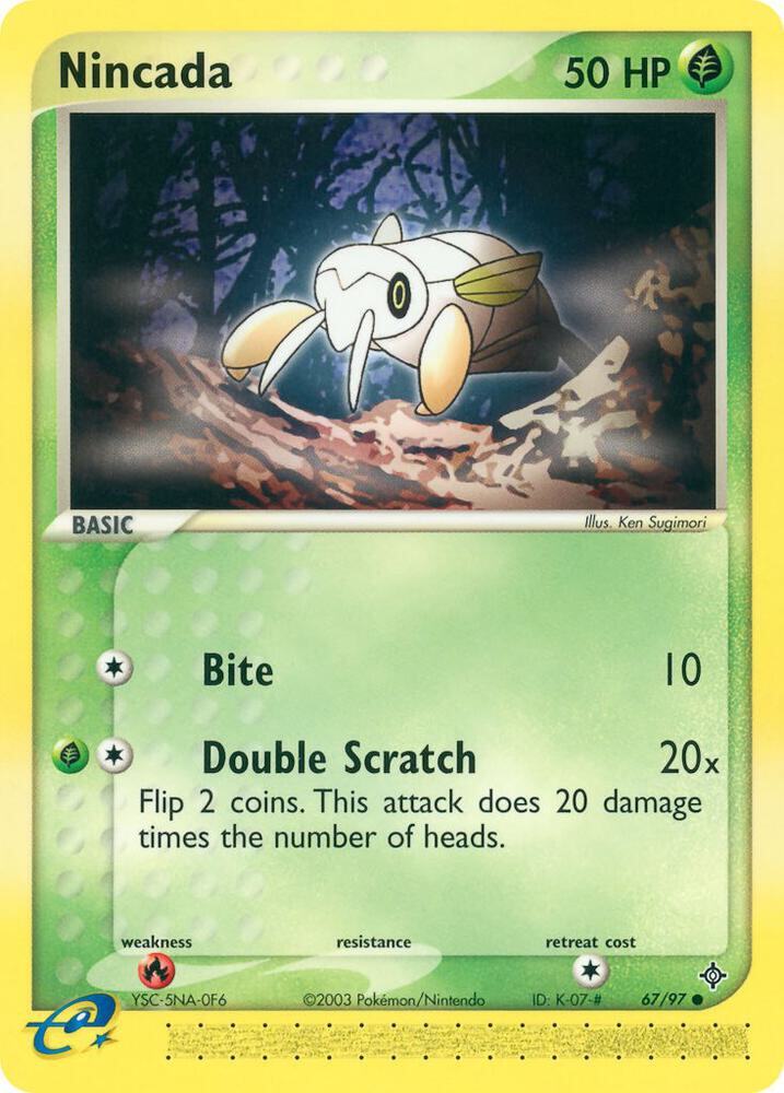 Nincada Reverse Holo Common Dragon 67/97 MP
