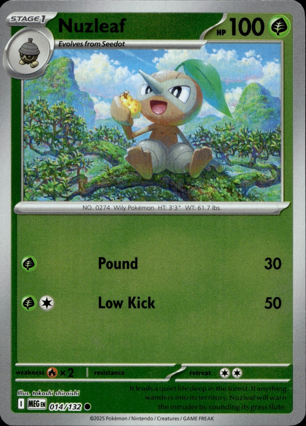 Nuzleaf Common ME01: Mega Evolution 014/132 NM