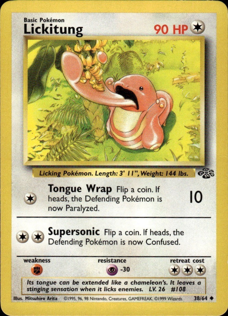 Lickitung Unlimited Uncommon Jungle 38/64 NM