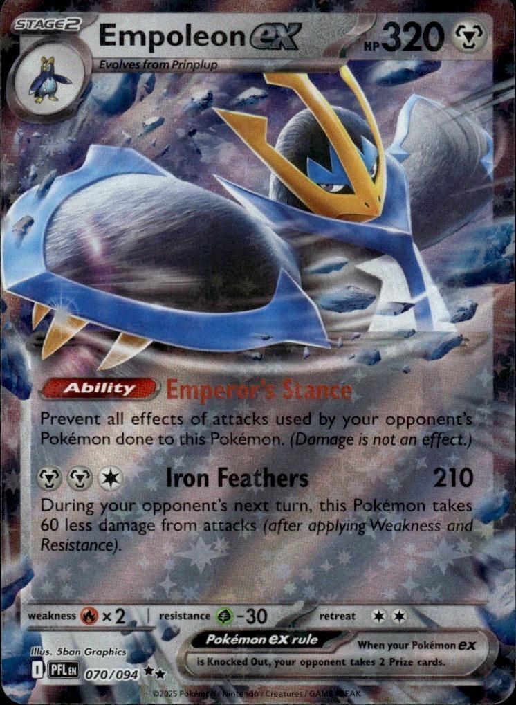 Empoleon ex Holo Double Rare ME02: Phantasmal Flames 070/094 NM