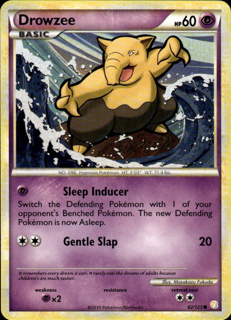 Drowzee Common HeartGold SoulSilver 62/123 NM