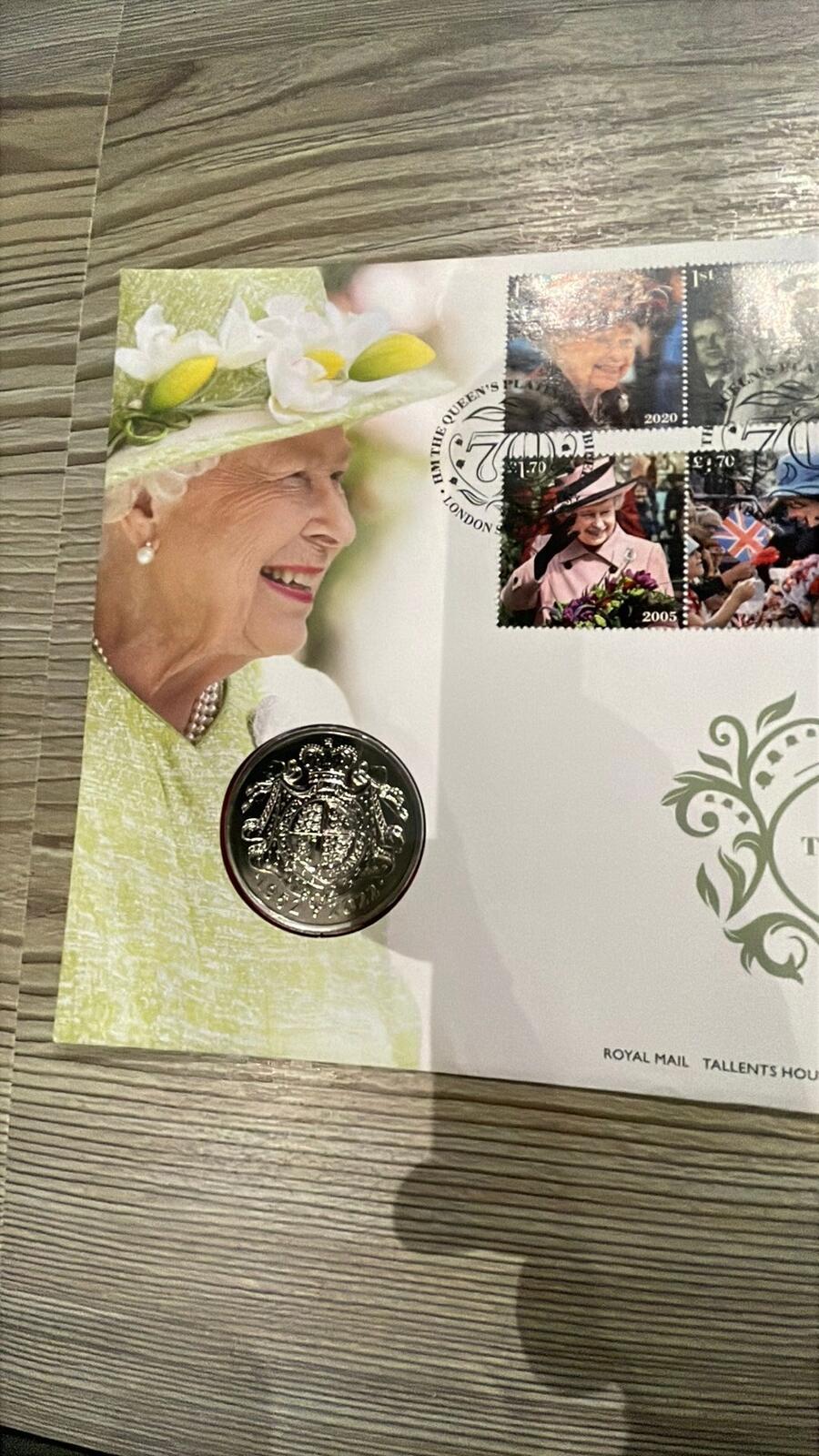 Royal Mint Her Majesty The Queen's Platinum Jubilee Coin and Stamp Set 2022