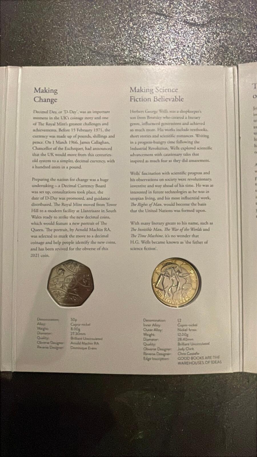 The Royal Mint 2021 United Kingdom Brilliant Uncirculated Annual Coin Set