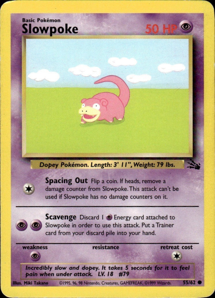 Slowpoke Unlimited Common Fossil 55/62 NM
