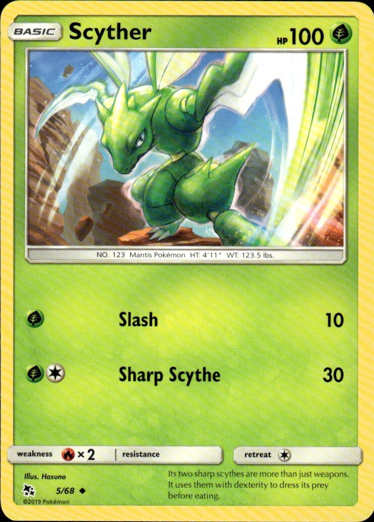 Scyther Uncommon Hidden Fates 5/68 NM