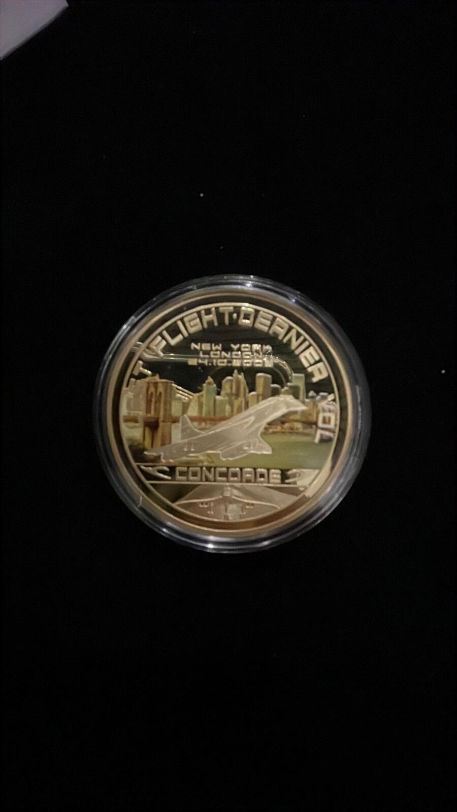 Proof Copper Gold-Plated Concorde Commemorative Coin 2020
