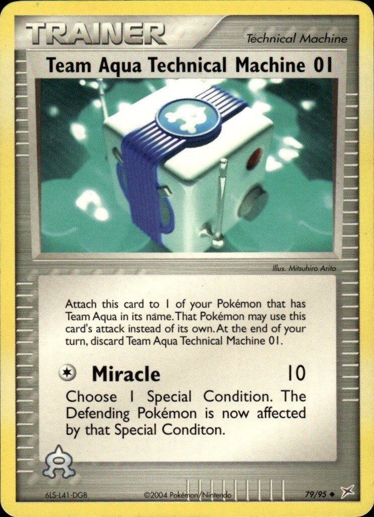 Team Aqua Technical Machine 01 Uncommon Team Magma vs Team Aqua 79/95 NM